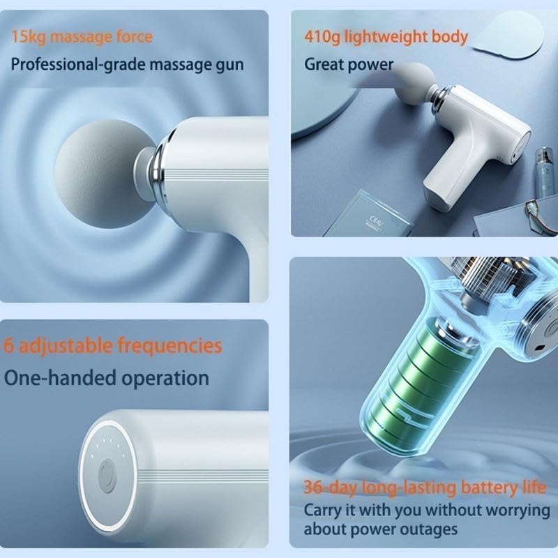 PortGun™ Pain Relief Massager Gun for Neck, Shoulders, Back, Legs & Joints