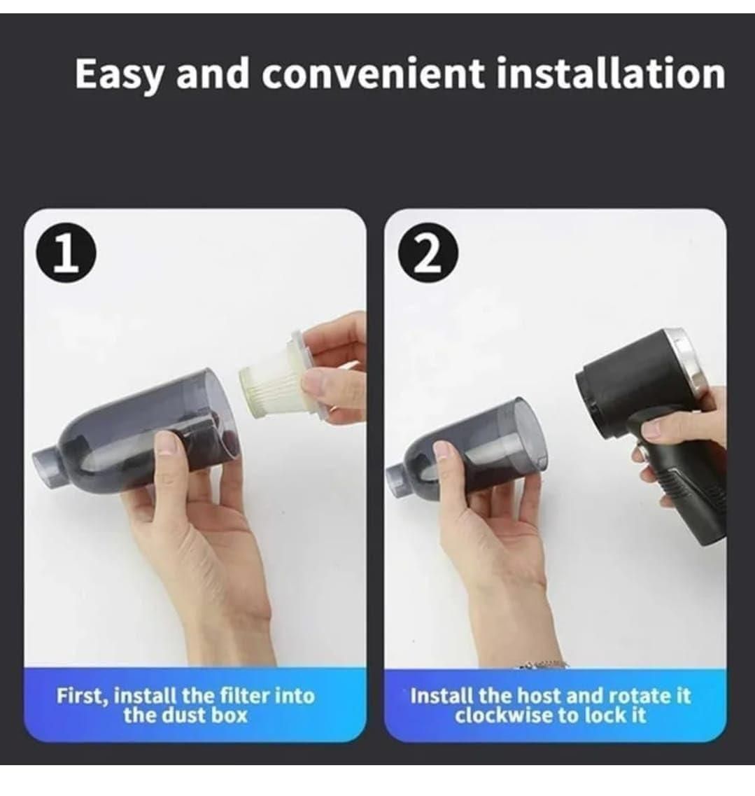 PortGun™ 9000 Pa Suction Power Rechargeable 3 in 1 Wireless Car Vacuum Gun