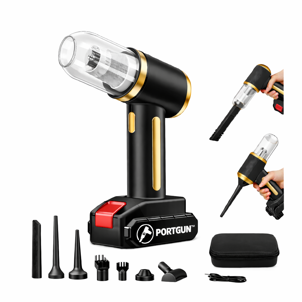 PORTGUN™ 21000 Pa Suction Power 4 in 1 Rechargeable 6000mAh Cordless Vacuum Cleaner & Blower