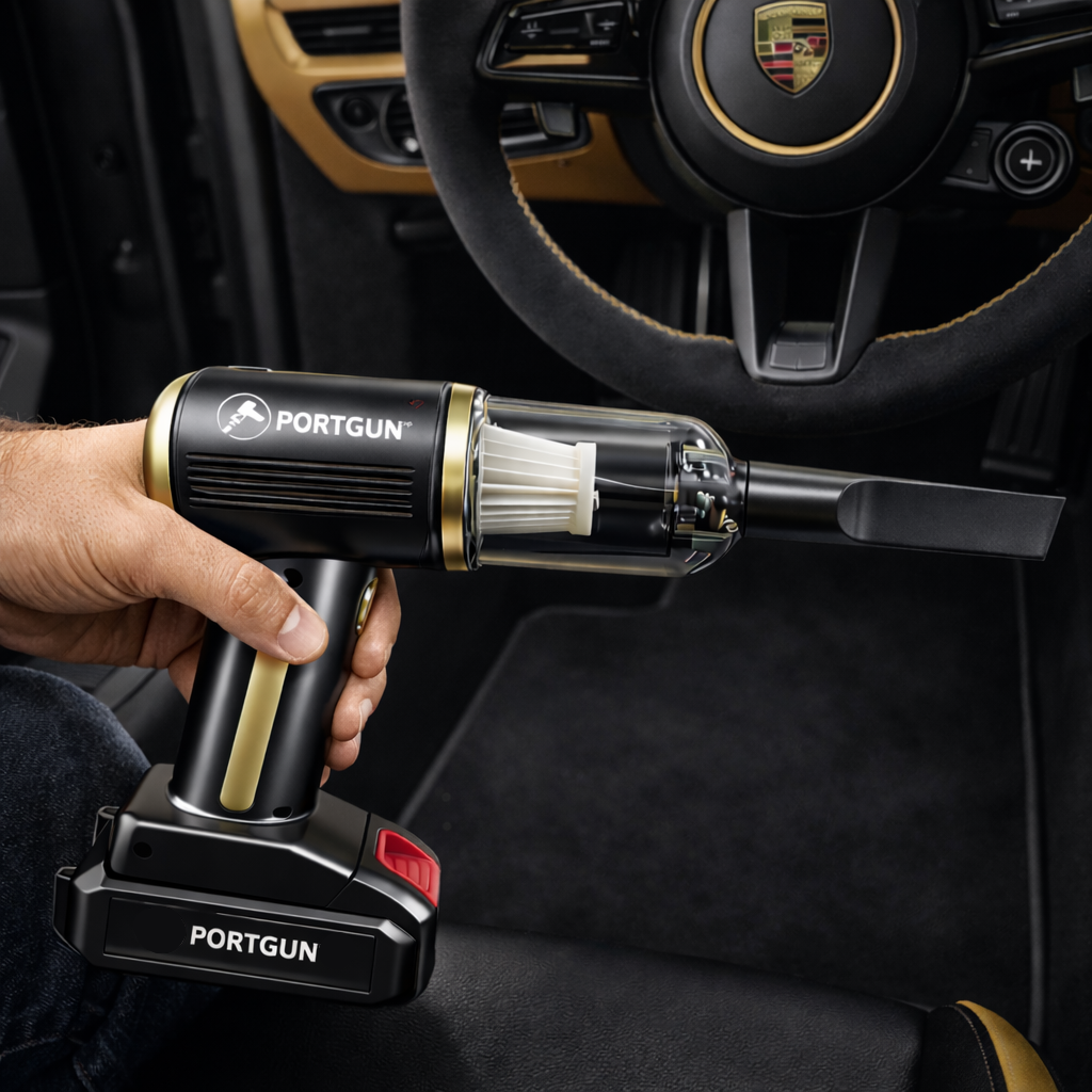 PORTGUN™ 21000 Pa Suction Power 4 in 1 Rechargeable 6000mAh Cordless Vacuum Cleaner & Blower