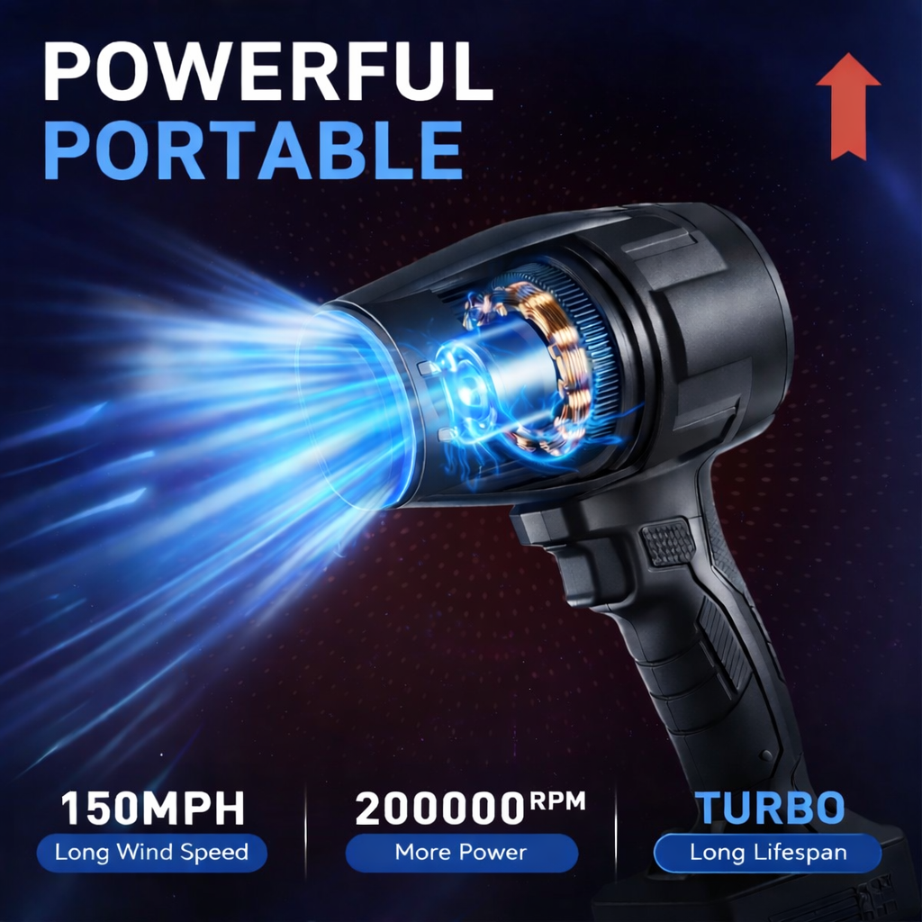 PortGun™ 200000 RPM Rechargeable Cordless Jet Gun For Cleaning Cars, Homes & Outdoor Spaces