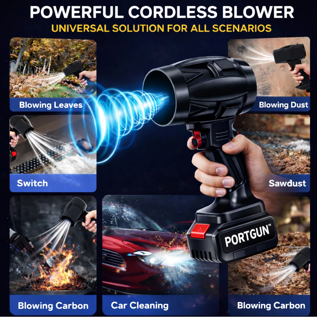 PortGun™ 200000 RPM Rechargeable Cordless Jet Gun For Cleaning Cars, Homes & Outdoor Space