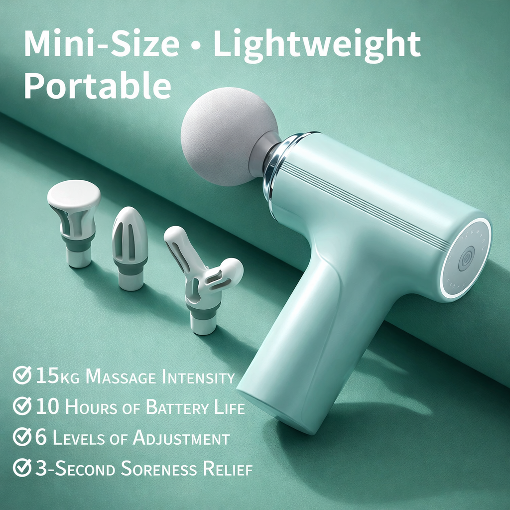 PortGun™ Pain Relief Massager Gun for Neck, Shoulders, Back, Legs & Joints