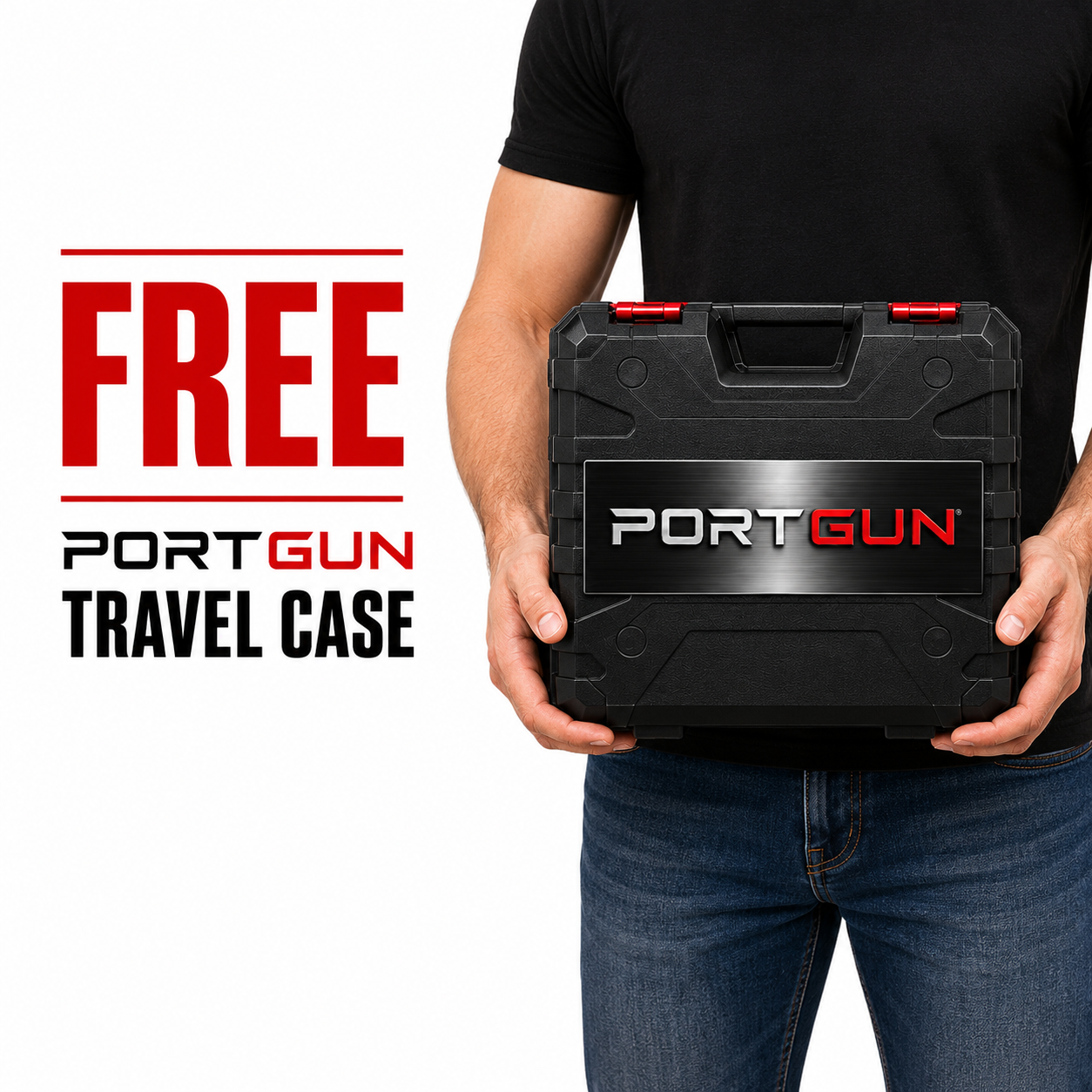 PORTGUN™ PRO Portable Pressure Washer | 2 Batteries | Free Travel Case