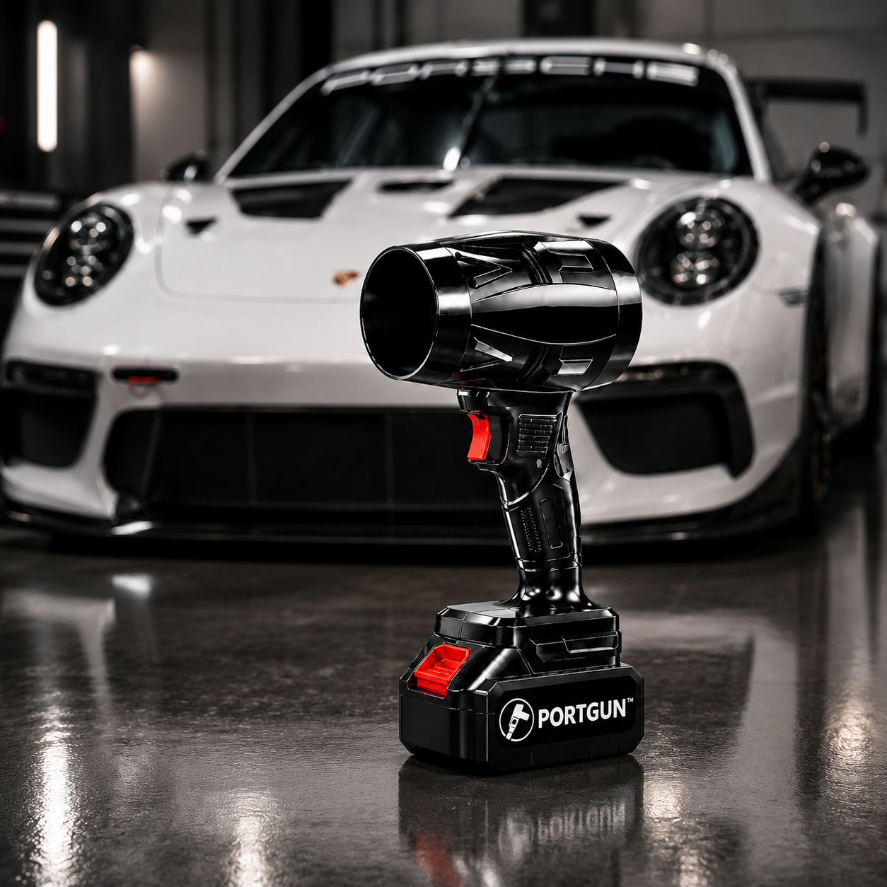 PORTGUN™ Ultra Powerful 200000 RPM Cordless Turbo Jet Blower | 4000mAh Battery | For Cars, Home, PCs & Outdoor Cleaning | FREE Vacuum Cleaner Included