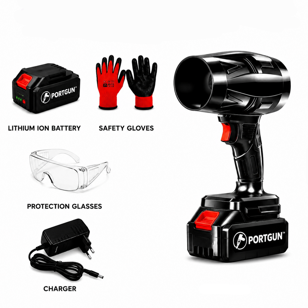 PORTGUN™ PRO Cleaning Kit | JETGUN & Pressure Washer | Free Travel Case | 3 Batteries 4000mAh