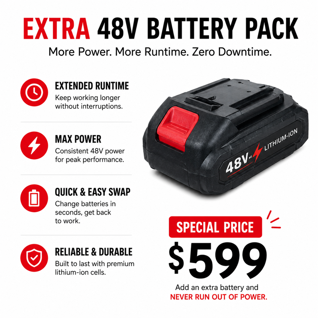PORTGUN™ 48v 4000mAh Battery Pack Compatible with Jet Blower, Pressure Washer, Vacuum