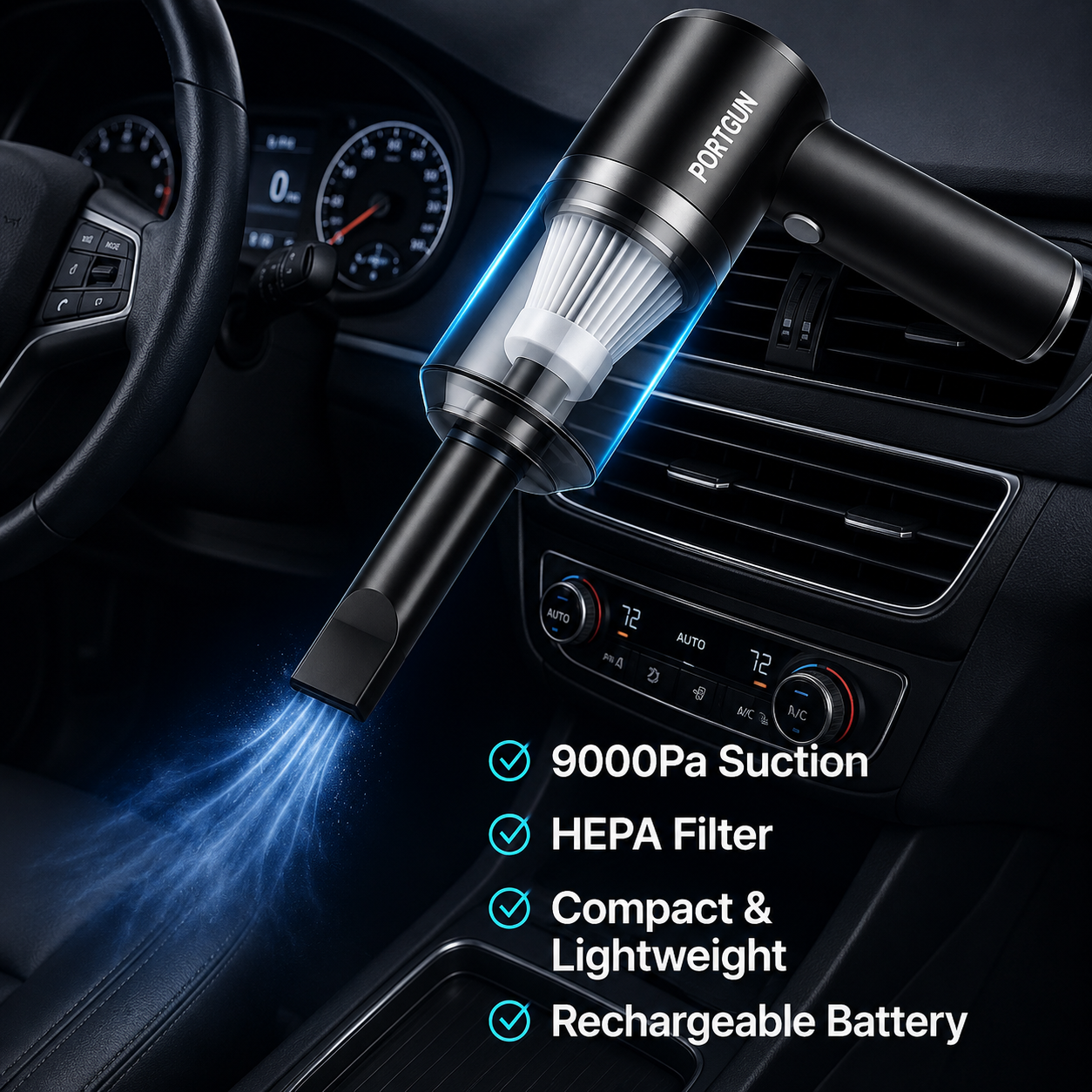 PORTGUN™ Pro Cordless Rechargeable 3 in 1 Wireless Vacuum Cleaner