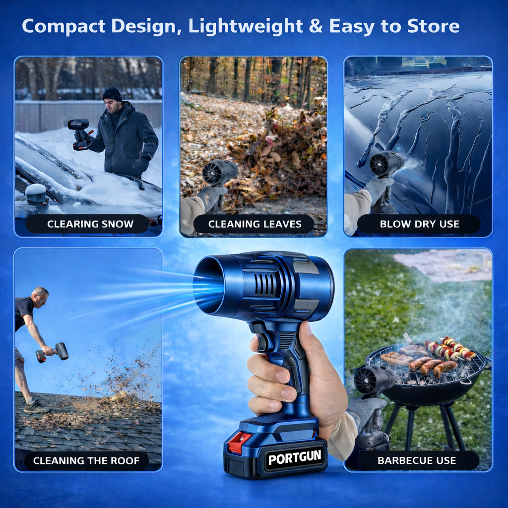PortGun™ 200000 RPM Rechargeable Cordless Jet Gun For Cleaning Cars, Homes & Outdoor Space
